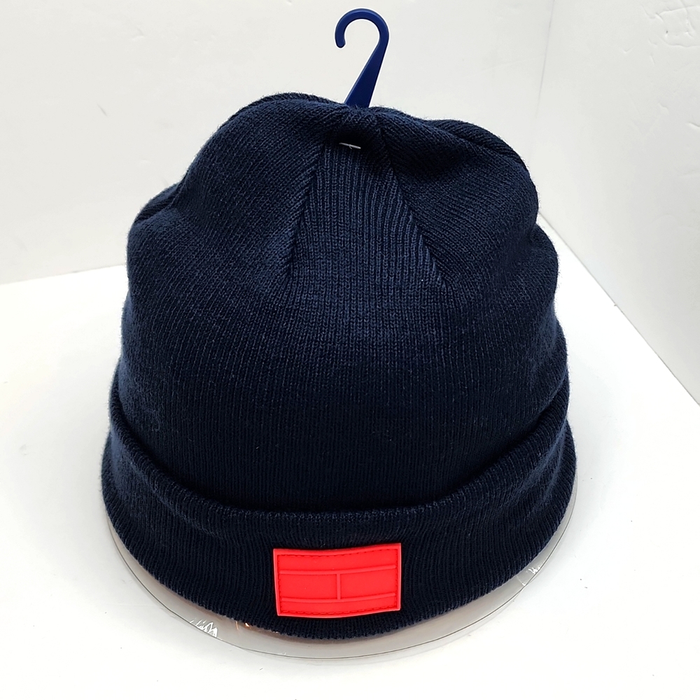 TOMMY HILFIGER HAT BEANIE , NAVY, UNISEX